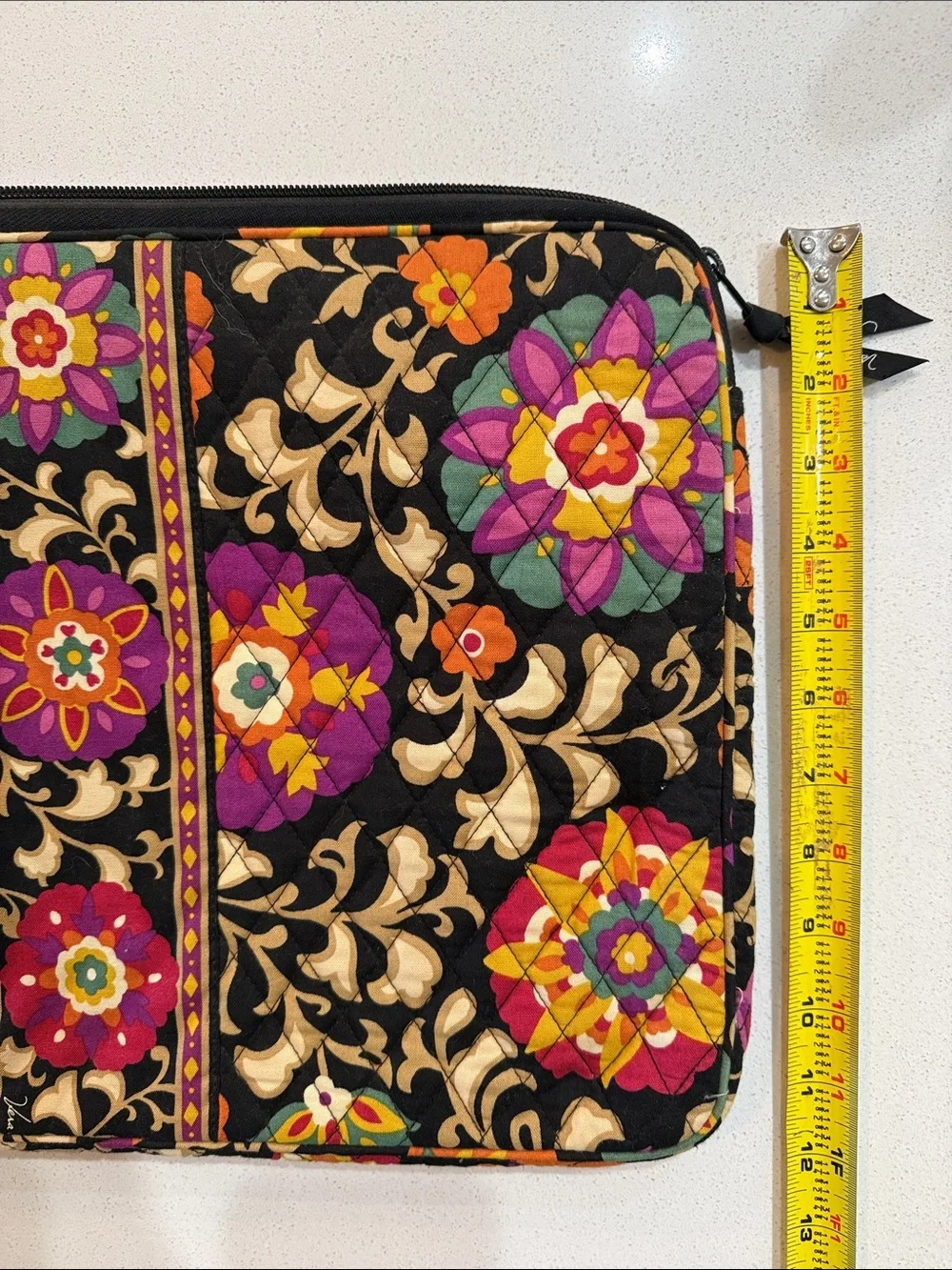 Vera Bradley Quilted Floral Laptop Holder - Black Multicolor